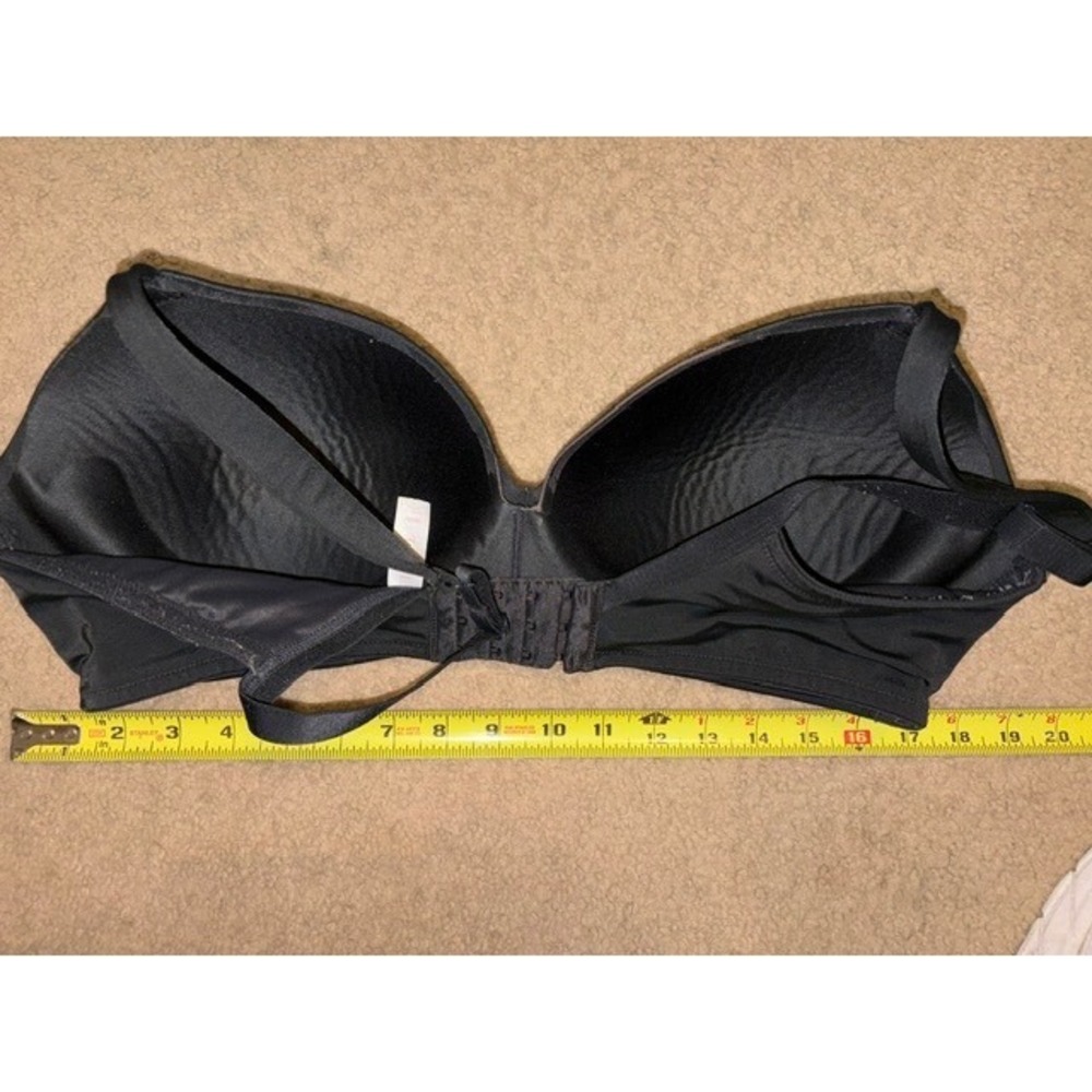 Cacique Black Wireless T-Shirt Bra 38DD Smooth Padded Adjustable Straps  T37-14 - Picture 2 of 3